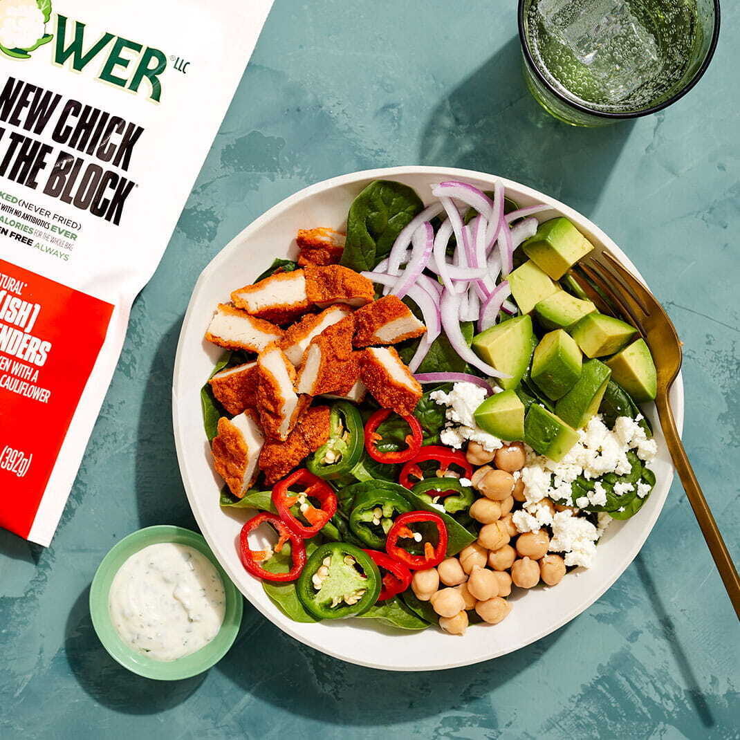 The ONLY baked (never fried) Spicy(ish) Chicken Tenders CAULIPOWER