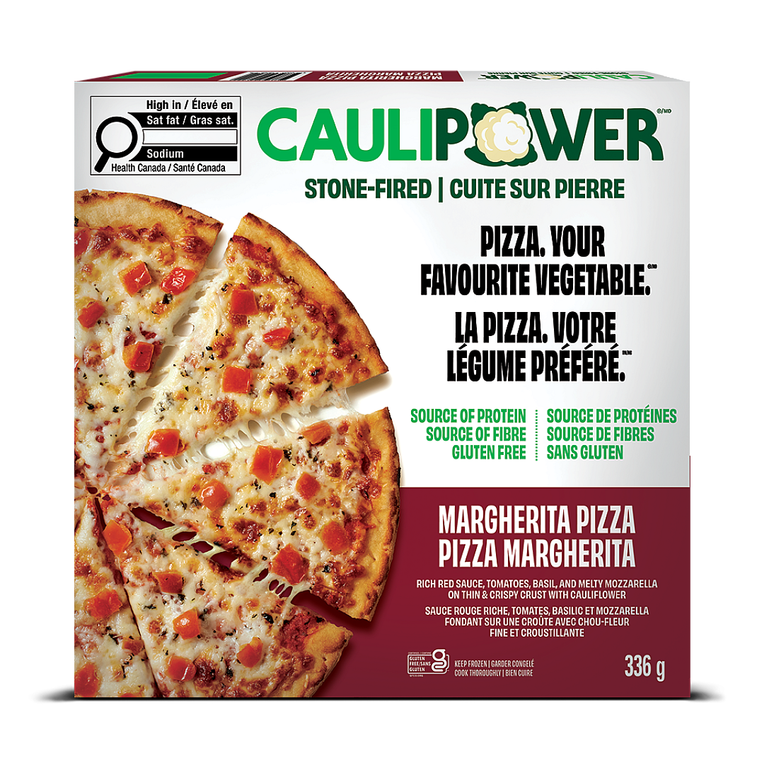 Pizza à croûte de chou-fleur margherita