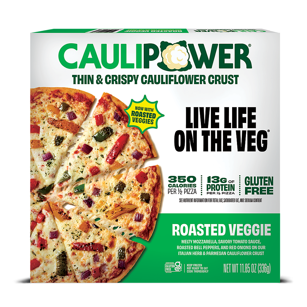 Roasted Veggie Cauliflower Crust Pizza