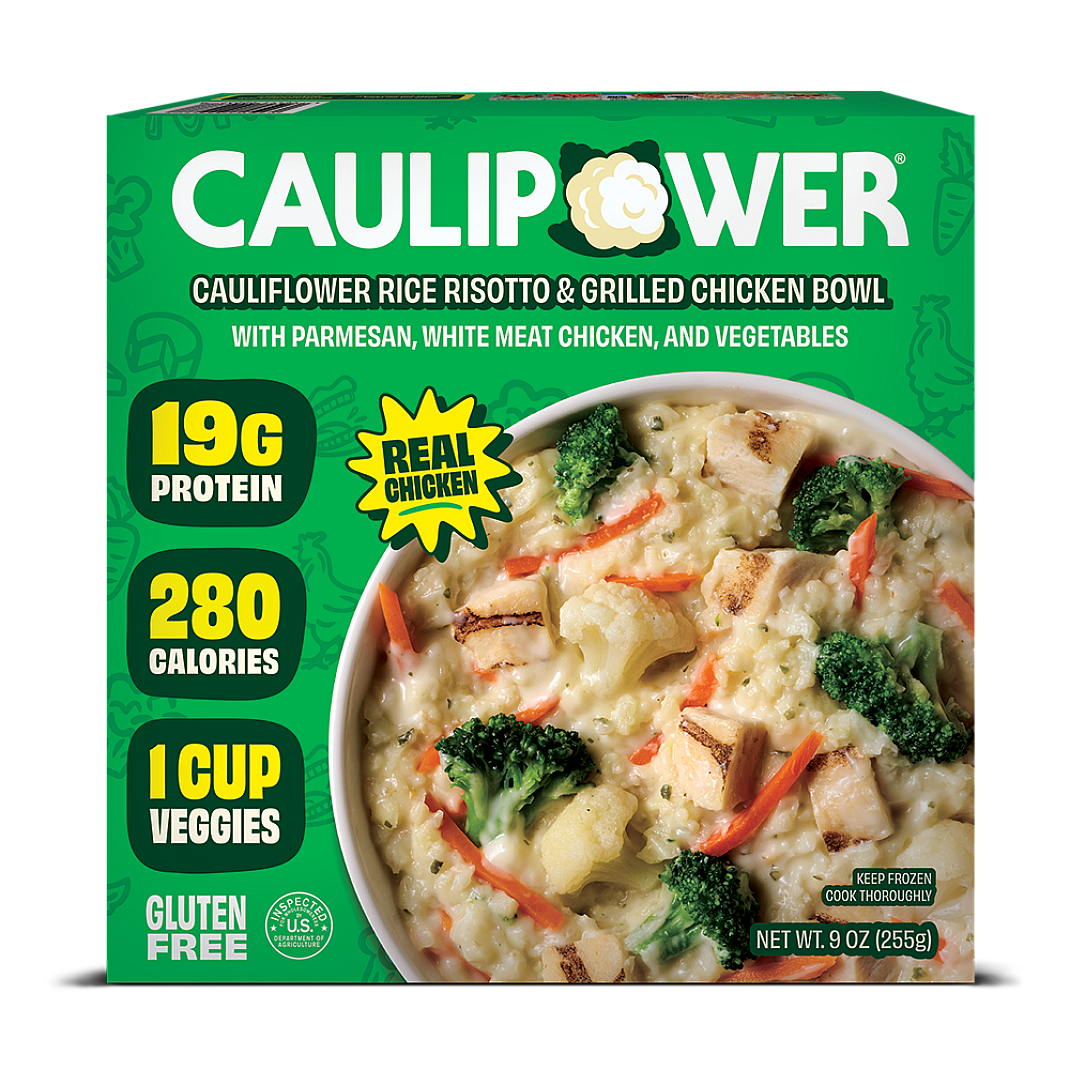 Single Serve Cauliflower Rice Risotto & Grilled Chicken Bowl