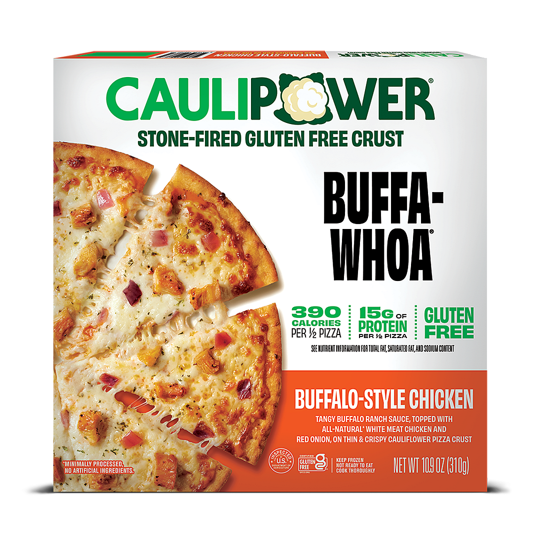 Buffalo-Style Chicken Cauliflower Crust Pizza