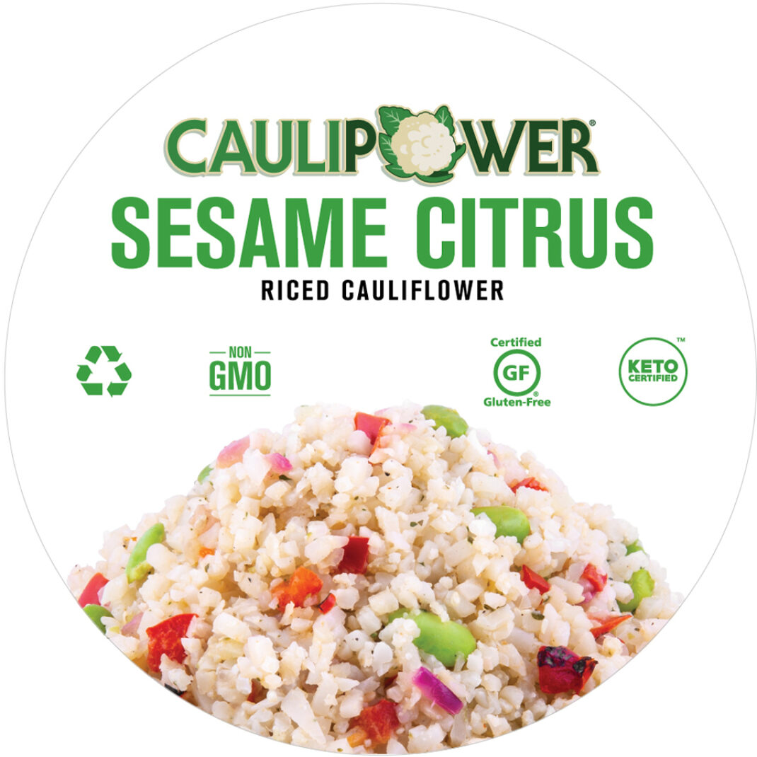 Sesame Citrus Riced Cauliflower Cup Label from CAULIPOWER