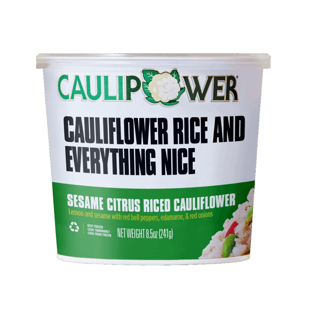 Sesame Citrus Riced Cauliflower Cup Packaging from CAULIPOWER