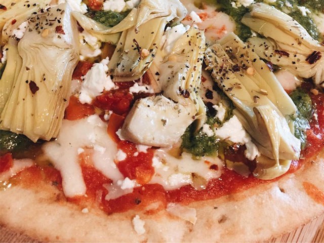 Artichoke & Pesto Pizza Recipe | CAULIPOWER
