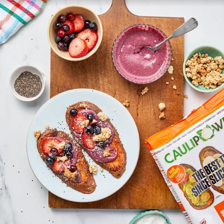Sweet Potato Recipe| Pink Tahini Sweet PotaTOASTS | CAULIPOWER