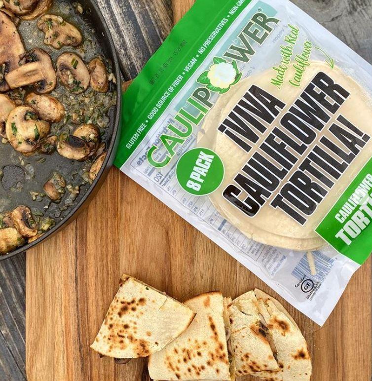 Mushroom Cauliflower Quesadillas Recipe | CAULIPOWER