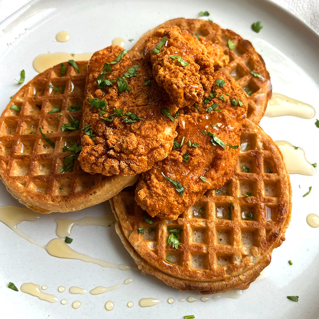 Baked (Never Fried) Chicken and Waffles