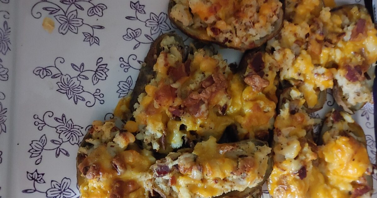 Riced Cauliflower Potato Skins