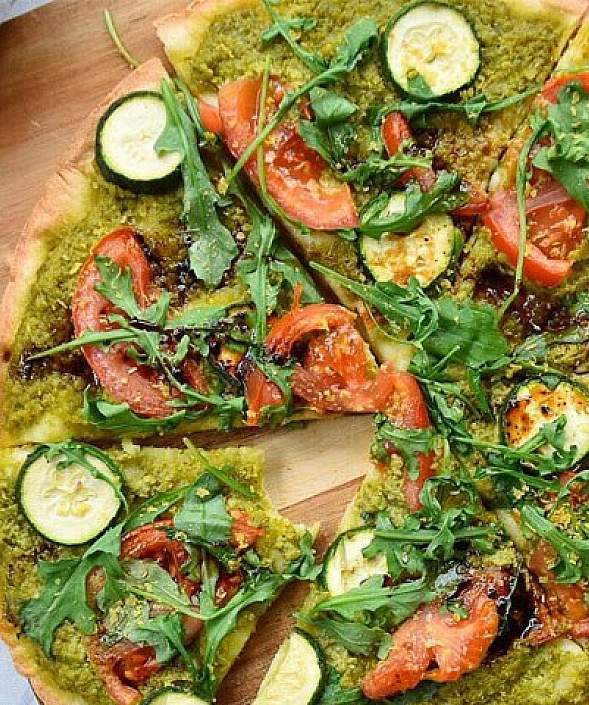 Pesto Veggie Pizza