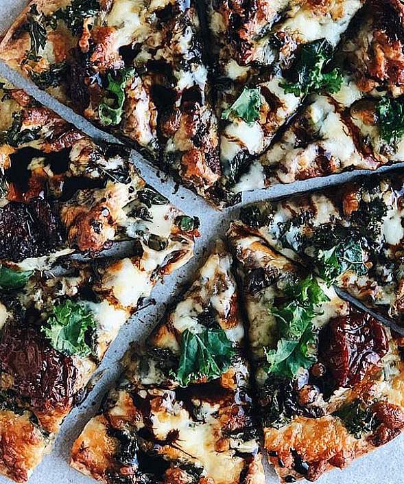 Kale & Sun-Dried Tomato Pizza