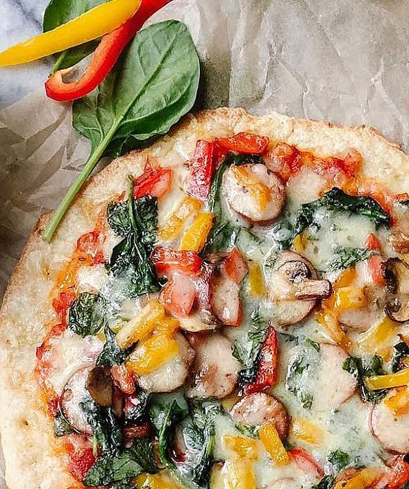 Chicken Sausage & Veggie Pizza