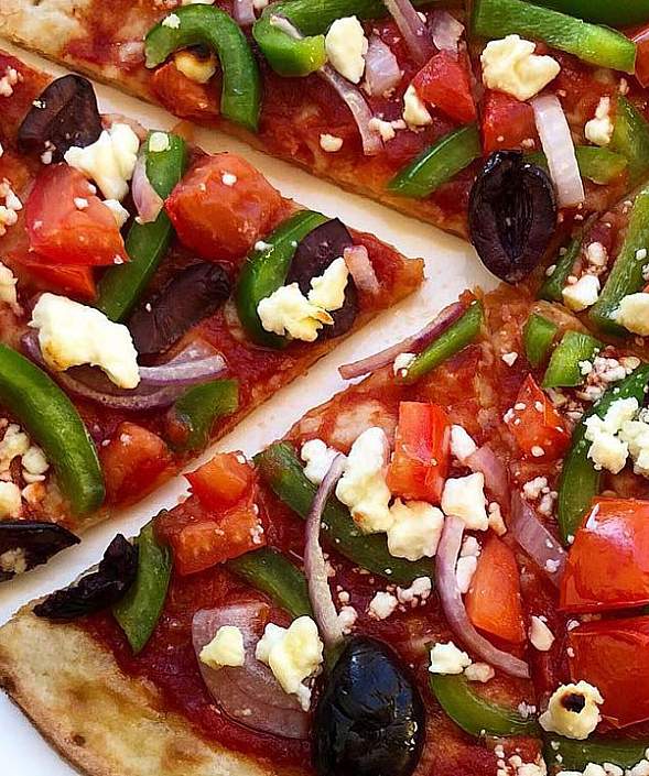 Greek Style Veggie Pizza