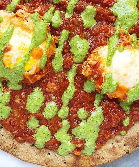 Paleo Dairy-Free Breakfast Shakshuka Pizza