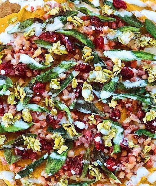 Paleo Pumpkin Pancetta Sage Pizza