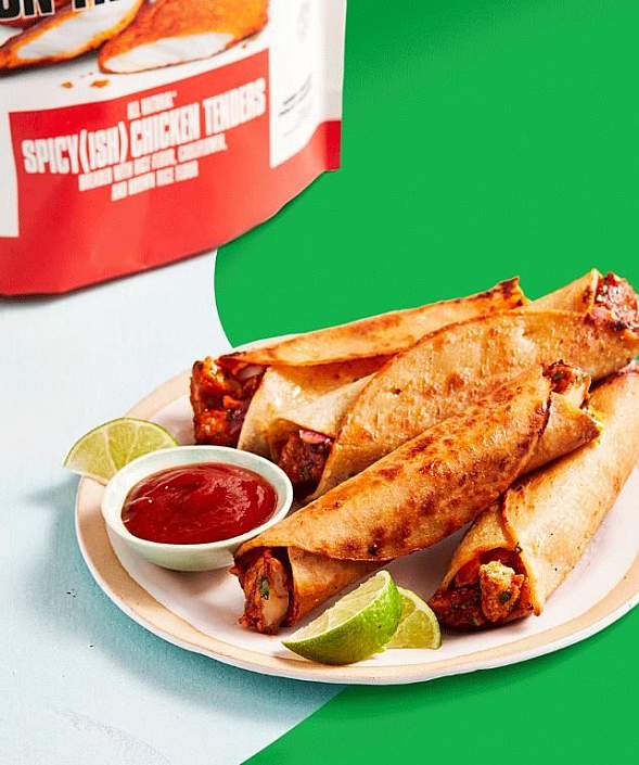 Crispy Chicken Tender Taquitos featuring CAULIPOWER Chicken Tenders + Tortillas