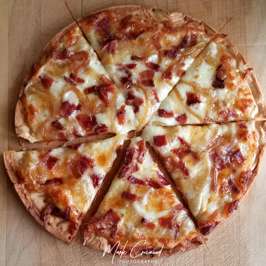 Gluten Free Caramelized Bacon Hot Honey Pizza