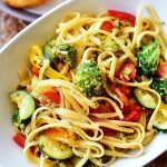 Creamy Linguine Primavera