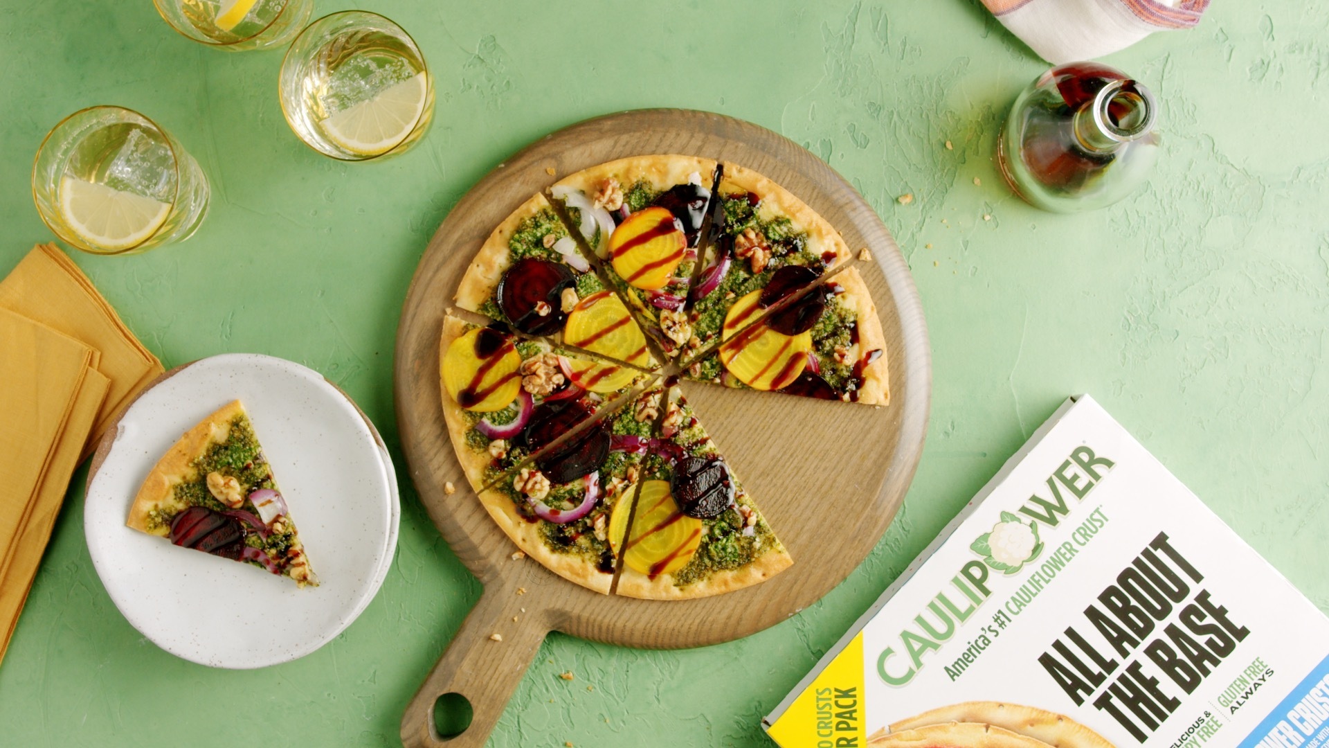 Carrot Top Pesto Pizza
