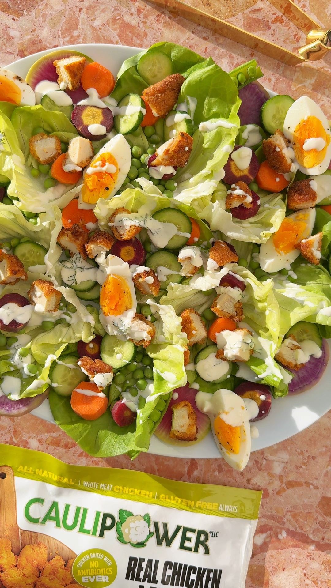 Dill Chicken Bites Spring Salad