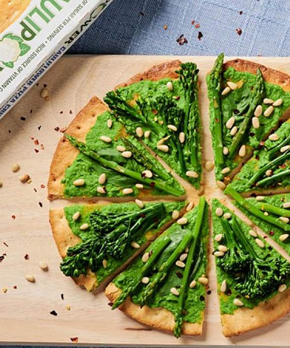 Big Green Basil Pea Puree Pie
