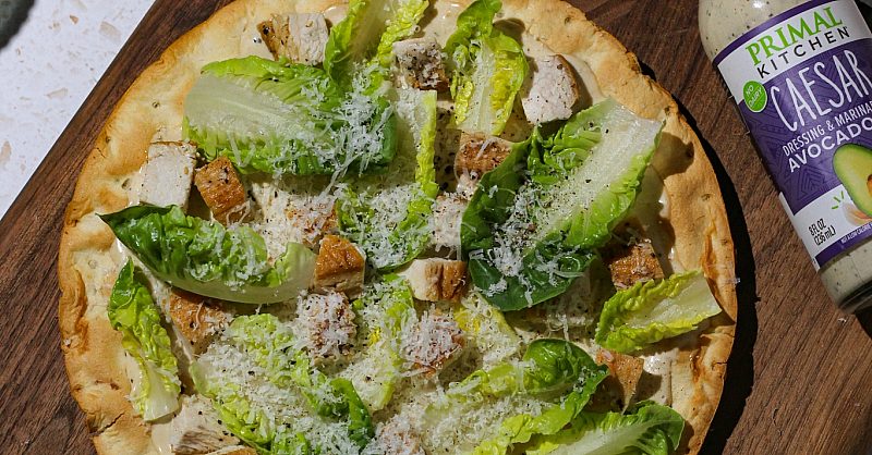 Chicken Caesar Salad Pizza Chicken Caesar Salad Pizza